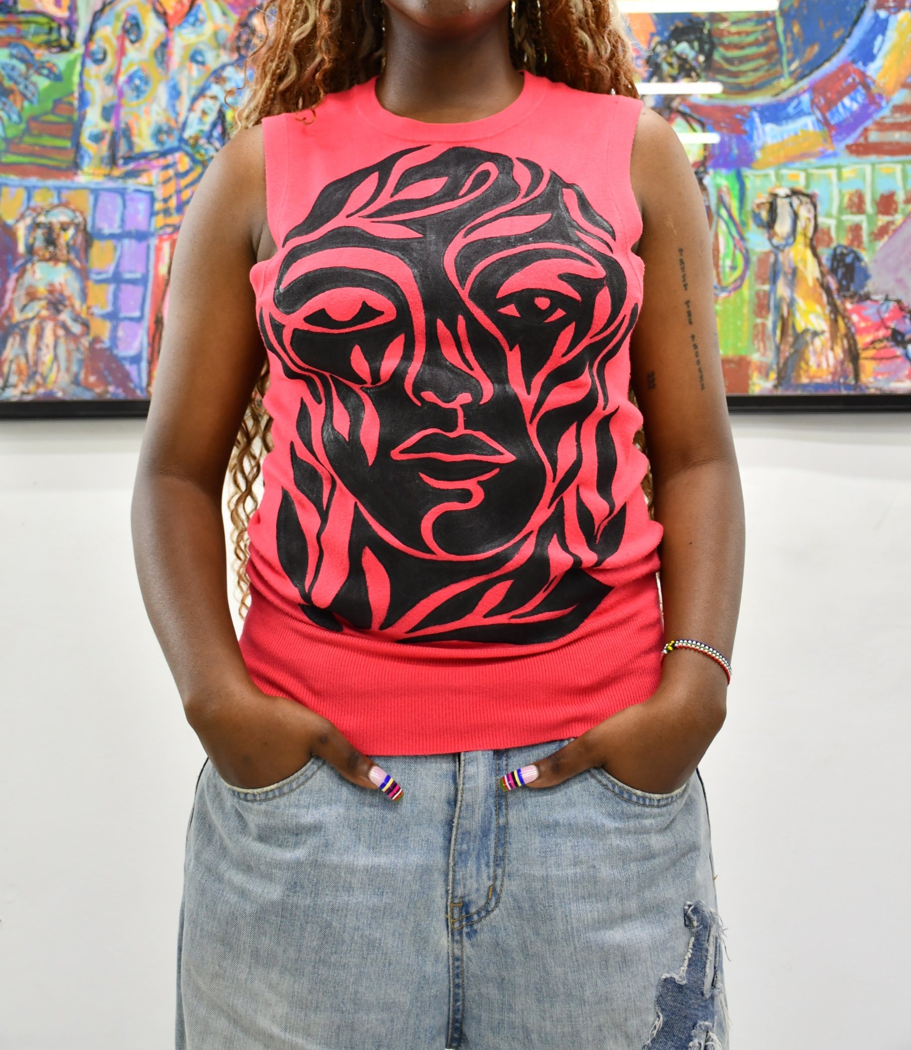Handpainted Tank top
Small
