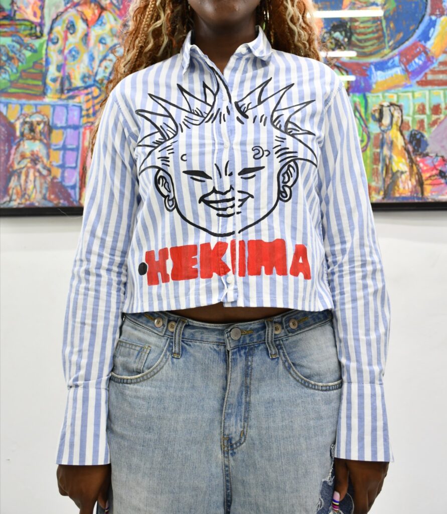 Handpainted crop shirt
Medium